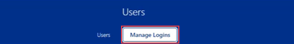 Image of the MyAccount CBSS Users page, highlighting Manage Logins