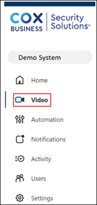 Image of the MyAccount CBSS menu highlighting Video