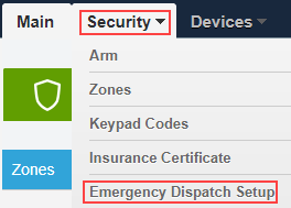 Image of Security Emergency Dispatch Setup