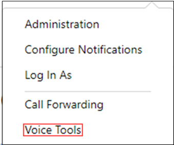 Image of Voice Tools in MyAccount