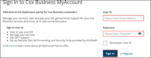Image of MyAccount Sign in