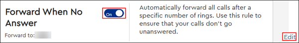 Image MyAccount Call Forward No Answer