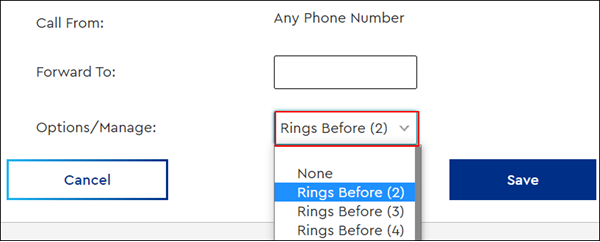 Image of Call Forward No Answer Rings Before 