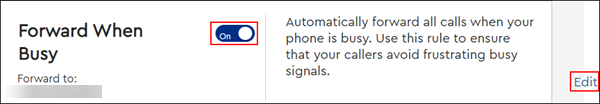 Image of MyAccount Call Forward Busy