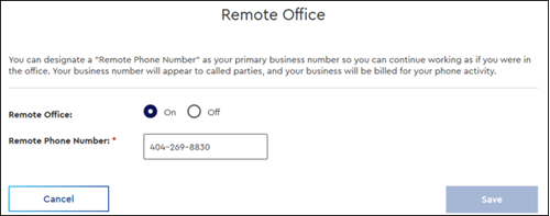 Turn image of Remote Office On or Off