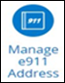 image of the manage e911 address icon
