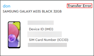 Image of device status window