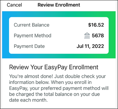 image of review enrollment page