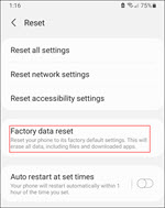 image of Factory data reset