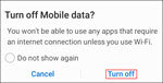 image of Turn Off mobile data