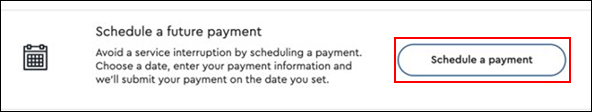 Image of schedule a payment button