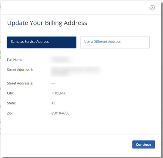 Image of Billing Address options