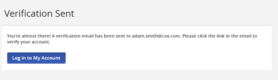 Cox.com Account Registration and Preferences