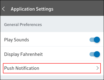 image of Application Settings for android