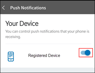 image of push notification result