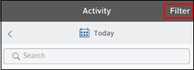 Image of Activity Filter button