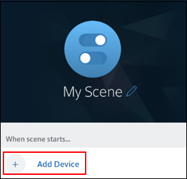 Image of My Scene, Add Device screen