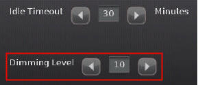 Image of the Dimming Level option