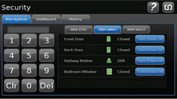 Image of Touchscreen-Security Zones