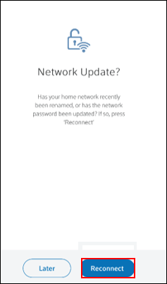 Imagen de la pantalla Network Update