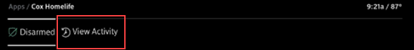 Image of Contour Homelife Apps View Activity option