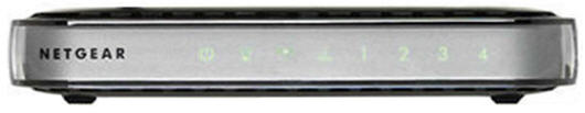 Image of the front view of the Netgear router