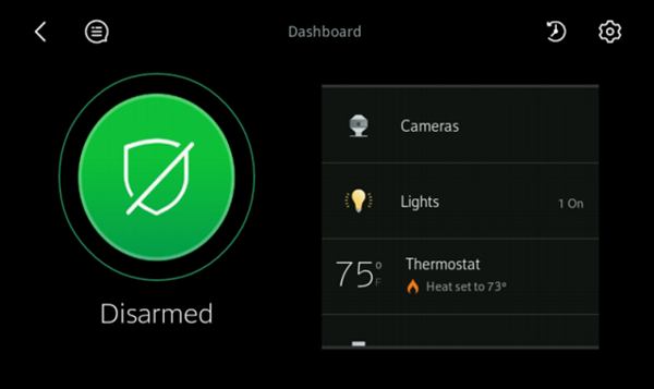 Image of Dashboard screen