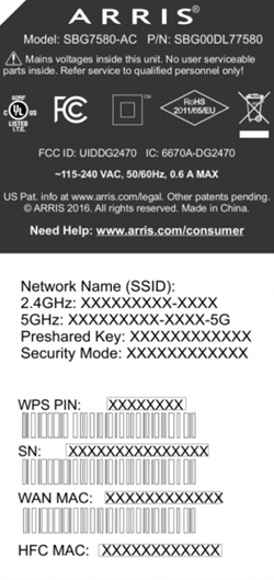 MAC and WiFi label