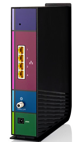 Image of Back view of modem