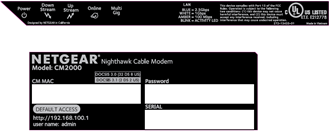 Cyclopen produceren over het algemeen Netgear CM2000