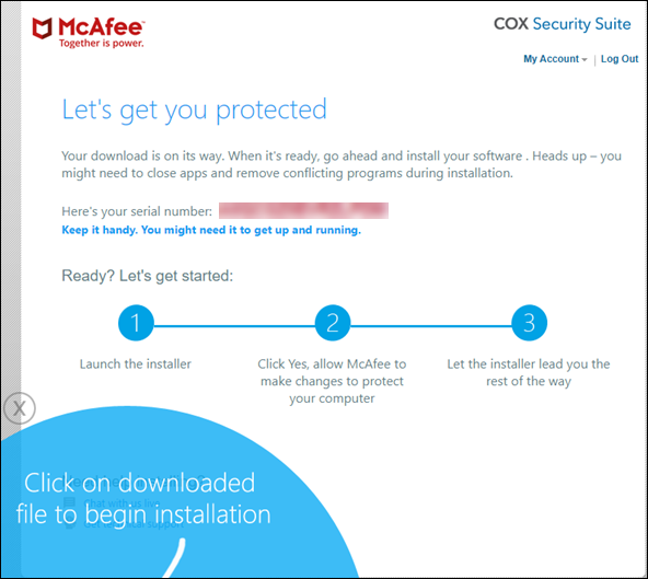 image of download page