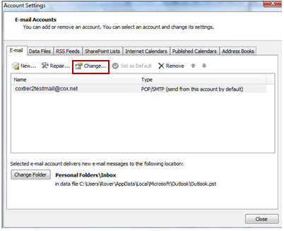 Image of Change Account Settings
