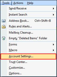 Image of click Account Settings