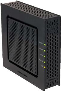 image of Front View of the modem and lights