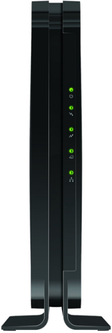 Front View of the modem and lights
