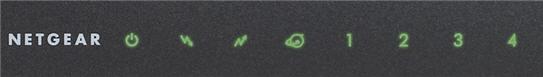 image of the lights on the front of the modem