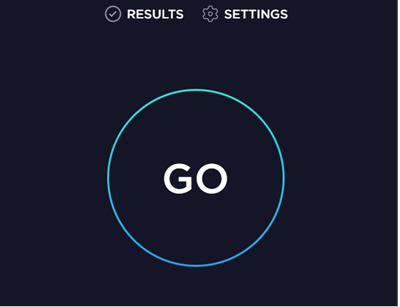 Image of Speed Test homepage