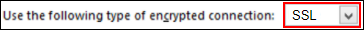 Image of SSL in the drop-down