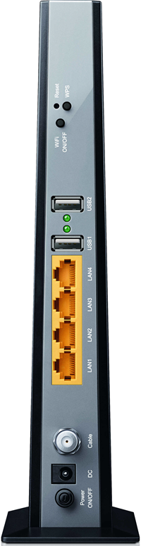 image of the back view of modem