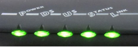 image of the Modem lights