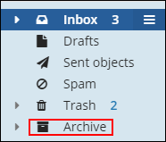 image of clicking the archive folder