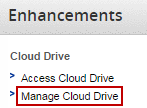 manage cloud drive, highlighted