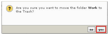 confirmation message