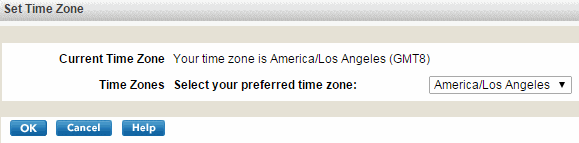 set time zone