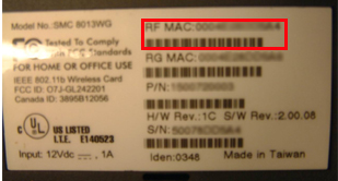 MAC Address Label
