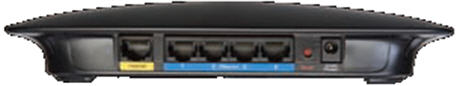image of the Back view of router