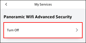 Image of Advanced Security Turn Off card
