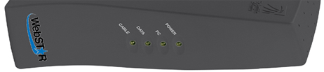 Front view of Scientific Atlanta Webstar Dpx-2100 Cable Modem
