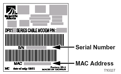 Example Mac Address Label