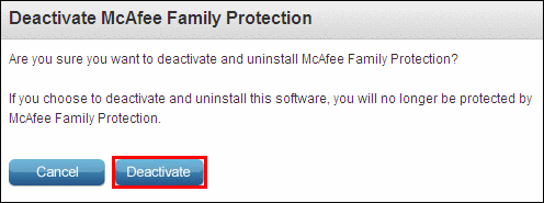 highlights Deactivate button